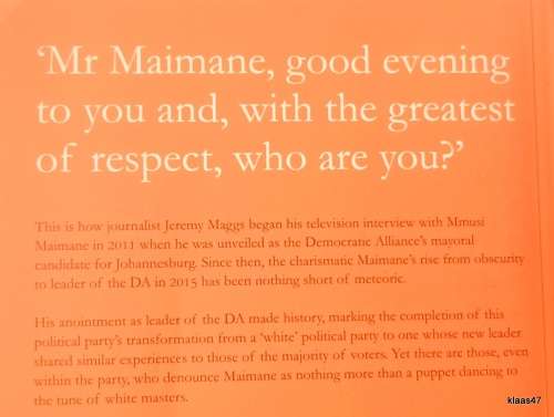 Mmusi Maimane (Prophet or Puppet?) - S`Thembiso Msomi - Paperback 2016