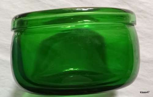 Small Green Bowl BY Ngwenya Glass Dated 1979