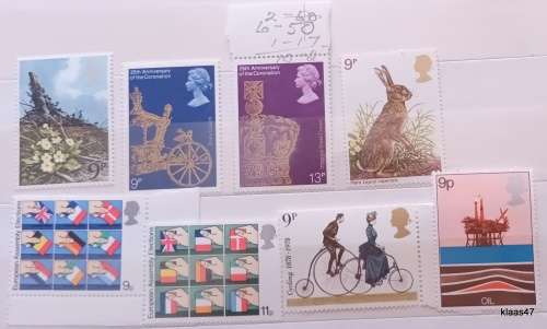 GB - Mixed Lot of 8 Mint stamps