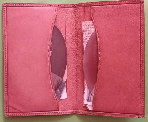 Leather Wallet with  Vintage portrait Photos - Average