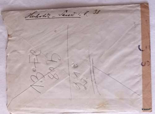 Post War Censored Mail - Austria - Tape with Rubber stamp S C T rubber stamp (letter dated 1945)