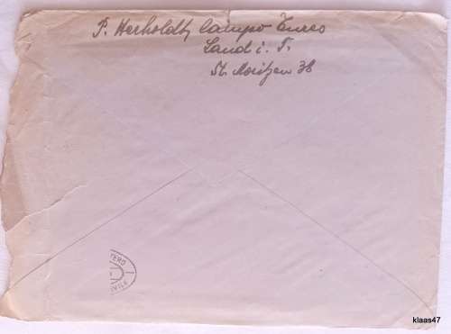 Post War Censored Mail - Italy to Austria (letter dated 1946) (Partial Oval Censor Cachets)