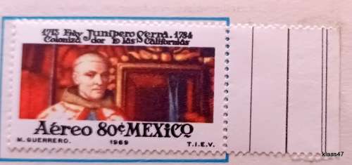 Mexico - 1969 - In Honor of Fray Junipero Serra - 1 Mint stamp in Folder