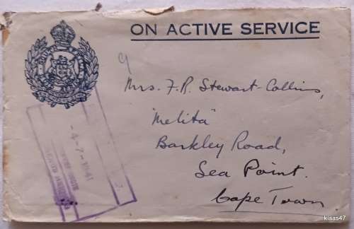 Envelope - On Active Service - SAAF - Dated 4-7-1941 at Voortrekkerhoogte