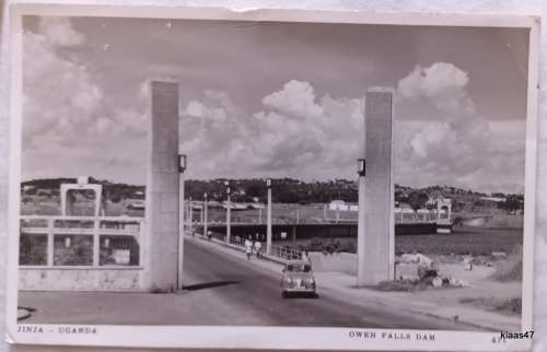 Post Card - Jinja, Uganda (Owen Falls Dam) - Posted 1960 to South Africa