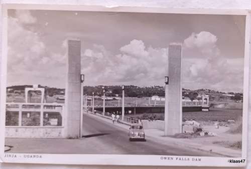 Post Card - Jinja, Uganda (Owen Falls Dam) - Posted 1960 to South Africa