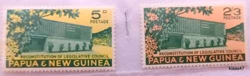 Papua New Guinea - 1961 - Council Chamber - Set of 2 Mint stamps