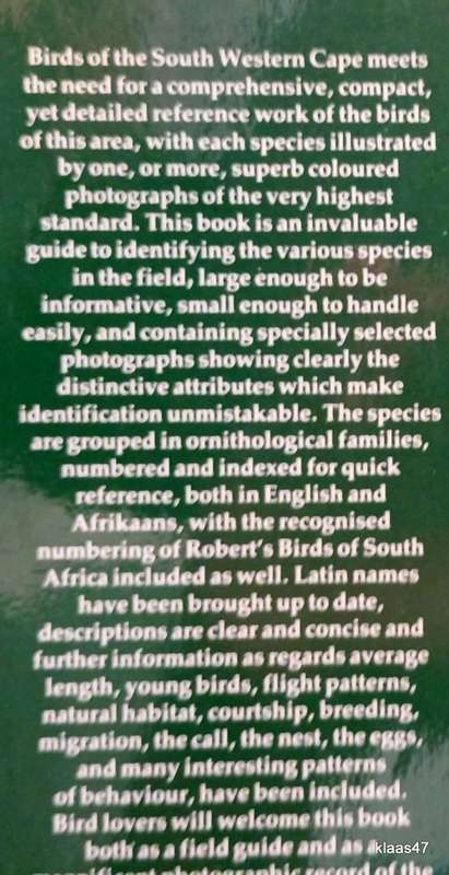 Birds of the South Western Cape - Joy Frandsen - Hardcover
