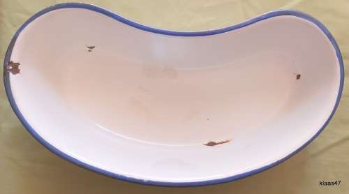 Kidney Bowl - White Enamel