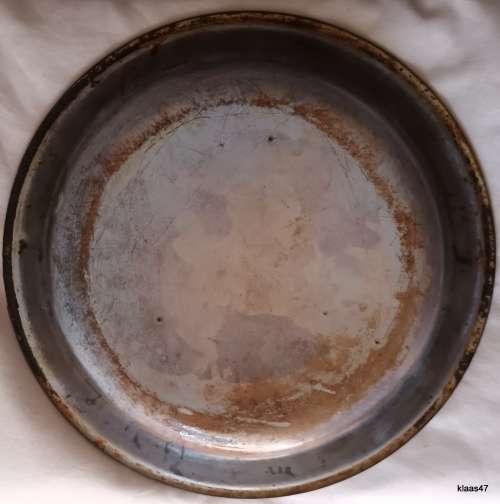 Enamel Plate - Blue with Black edge  (Underneath marked)