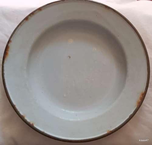 Enamel Plate - Blue with Black edge