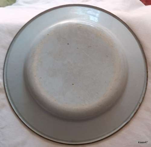 Enamel Plate - Blue with Black edge