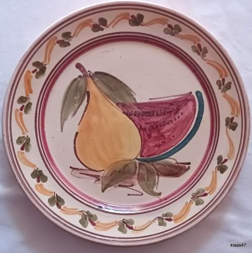 Majolica Plate - Bonfrate Ciro Grottaglie - Italy - Fruit design -