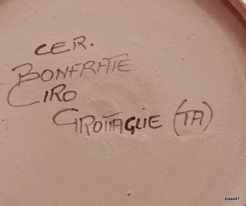 Majolica Plate - Bonfrate Ciro Grottaglie - Italy - Fruit design -