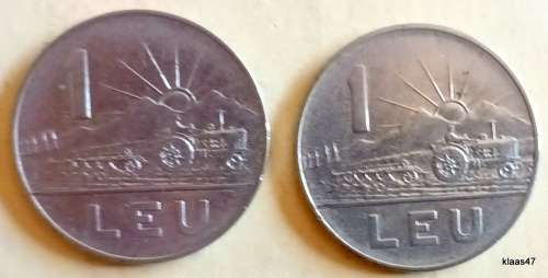Romania - 1963 and 1966 - 1 Leu - Nickel clad steel