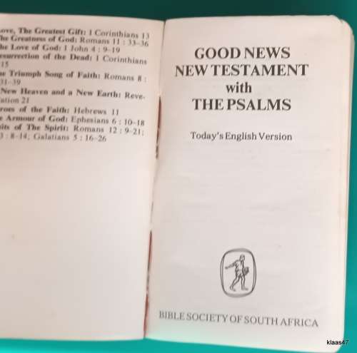 SA Defence Force Chaplains Service Fund Good News New Testament & Psalms