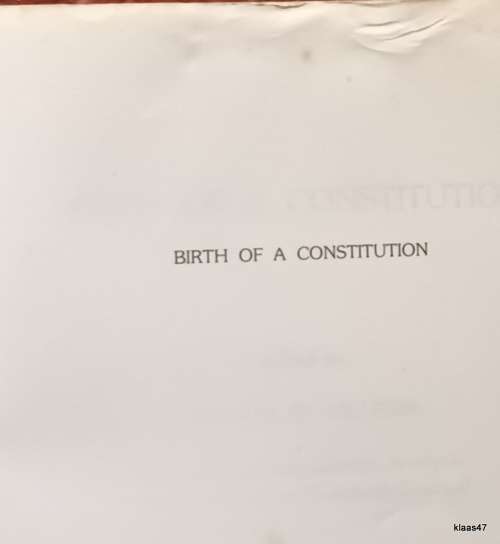 Birth of a Constitution - Ed: Bertus de Villiers - Paperback