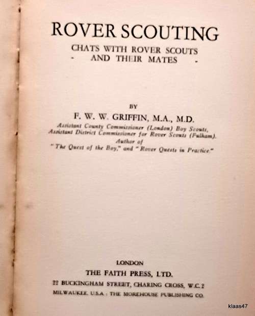 Rover Scouting - F W W Griffin - Paperback - Reprint 1930