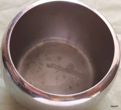 Unlidded Stainless Steel Sugar Bowl