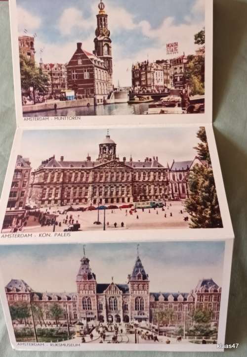 Tien Fraaie Stadsgezichten - Amsterdam - 1930`s - Strip of 10 folded in cover.