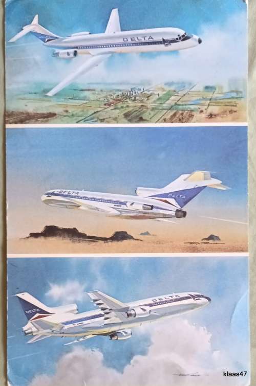 Delta Fleet - Post Card - 0432-01338 Printed USA - 20.2x12.8cm