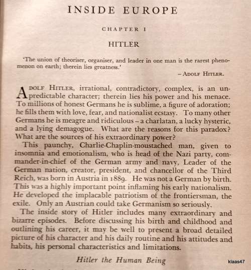 Inside Europe - John Gunther - Hardcover 1937 25th Impression