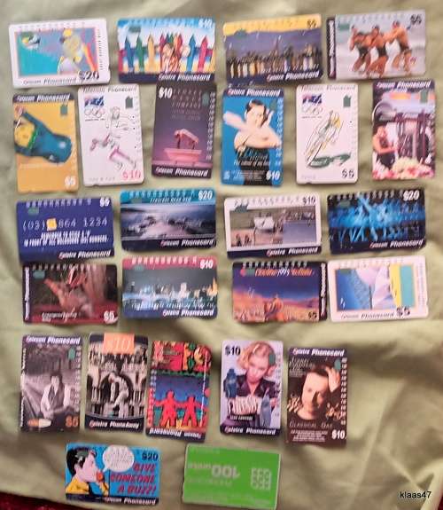 Telecom Australia(15) Telstra (9) British Telecom (1) - Mixed Lot of 25 Phone Cards