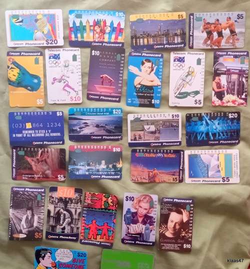 Telecom Australia(15) Telstra (9) British Telecom (1) - Mixed Lot of 25 Phone Cards