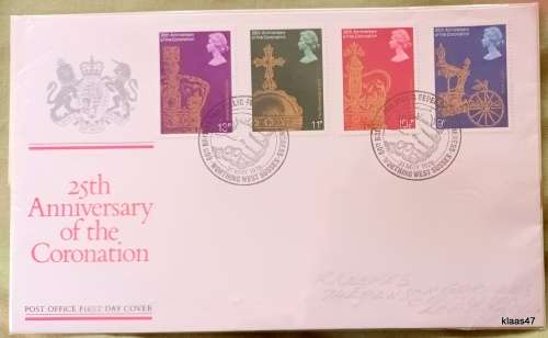 GB - 1978 - 25th Anniversary of the Coronation - Royal Mail First Day Cover