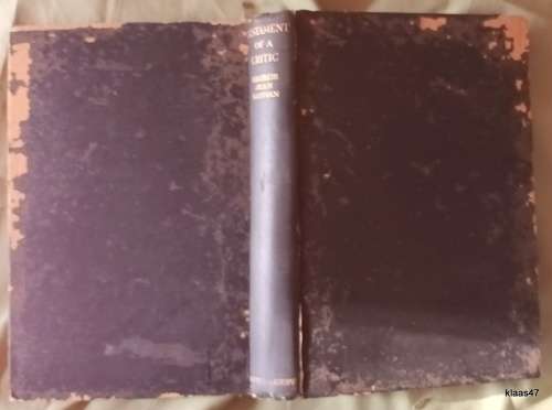 Testament of a Critic - George Jean Nathan - Hardcover 1931