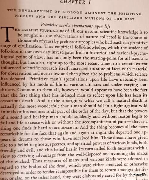 The History of Biology - Erik Nordenskiold - Hardcover 1919