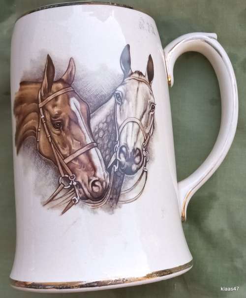 Horse design Sadler Beer Mug Made in Staffordshire England