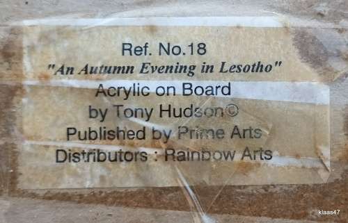 An Autumn Evening in Lesotho - Tony Hudson - Print: Pub. by Prime Arts :