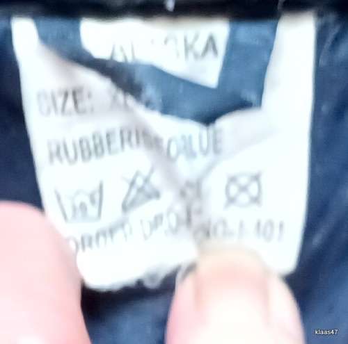 Alaska Rubberised One Piece Suit - Size XL - Navy (Letters WBS on back)
