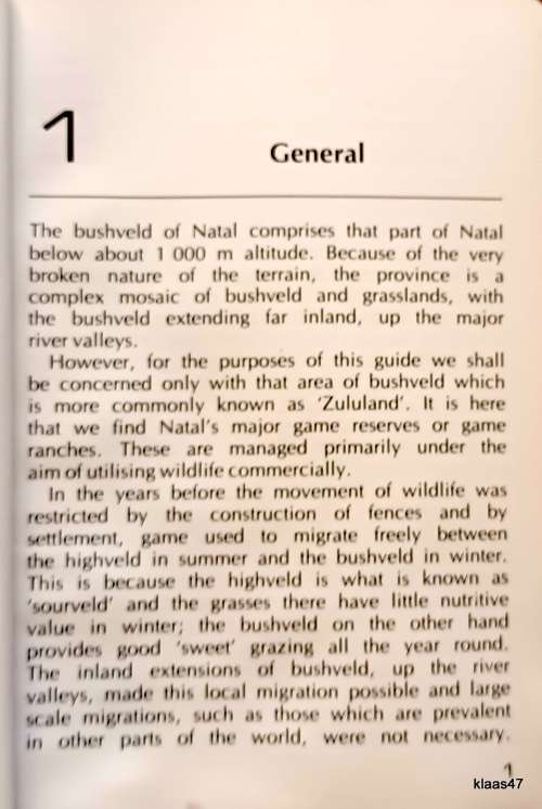 Velskoen Series 1: The Natal Bushveld: Land Forms and Vegetation - Natal Parks Board - Soft Cover