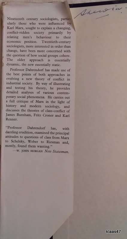 Class And Class Conflict In An Industrial Society - Ralf Dahrendorf - Hardcover