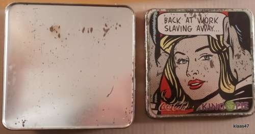 Coca-Cola and King Pie Back at work slaving away... Lunch Tin