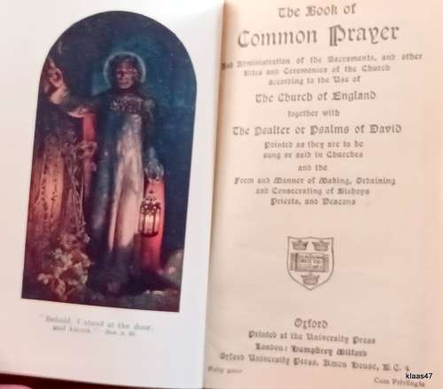 Book of Common Prayer (Church of England) Inscription 1927 (Pocket Size)
