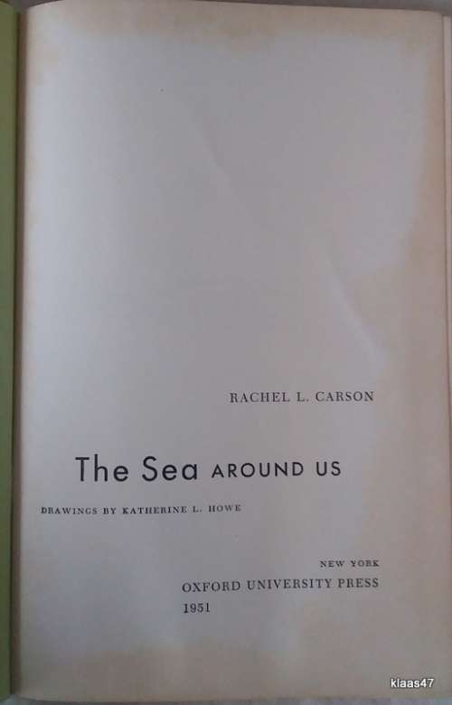 The Sea Around Us - Rachel L Carson - Hardcover  1951 14th Printing
