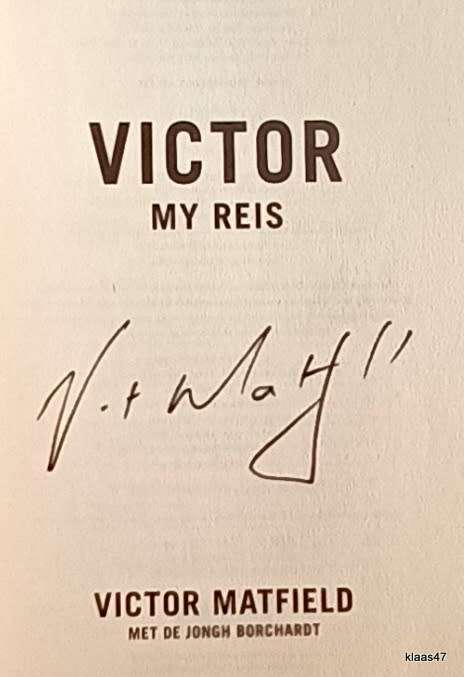 Victor My Reis - Victor Matfield met de Jongh Borchardt - Sagteband  **Geteken**