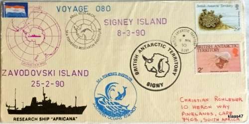 Research Ship Africana - 1990 - Voy 080 - British Antartica Territory - Sea Fisheries Research