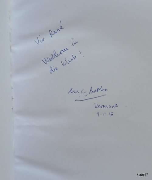 Vir Volk en Vaderland - M C Botha - Sagteband  **Geteken**