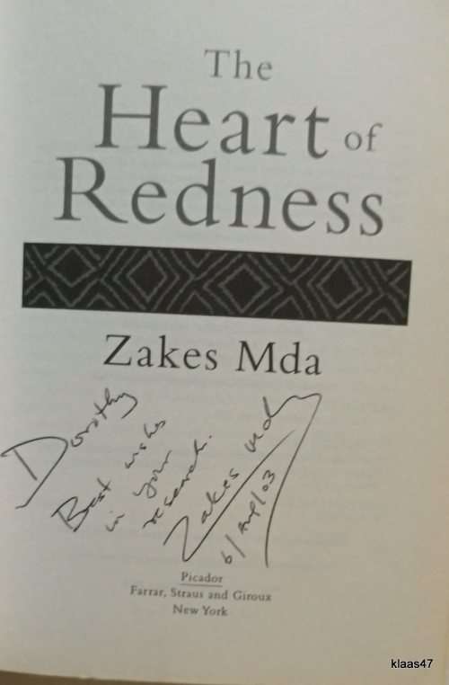 The Heart of Redness - Zakes Mda - Paperback  ** Signed and inscribed**