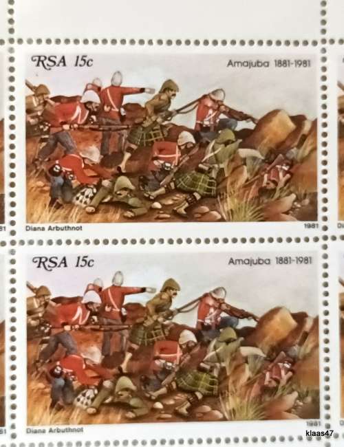RSA - 1981 - Amajuba - 15c Full sheet of 25 Mint stamps