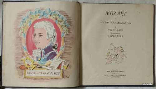 Mozart (His Life Told in Anecdotal Form) - Waldo Mayo - Hardcover 1945
