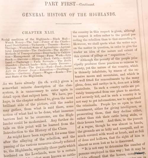 Scottish Highlands: Highland Clans and Regiments - Part First Continued - Hardcover