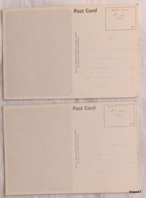 2 Humourous Post Cards - B Poynter Print