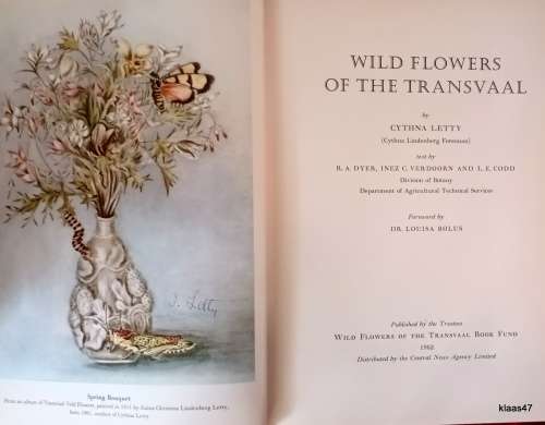Wild Flowers of the Transvaal - Cythna Letty - Hardcover  1962