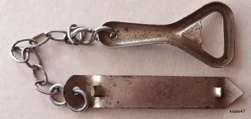 Castle and Lion bottle openers on a chain