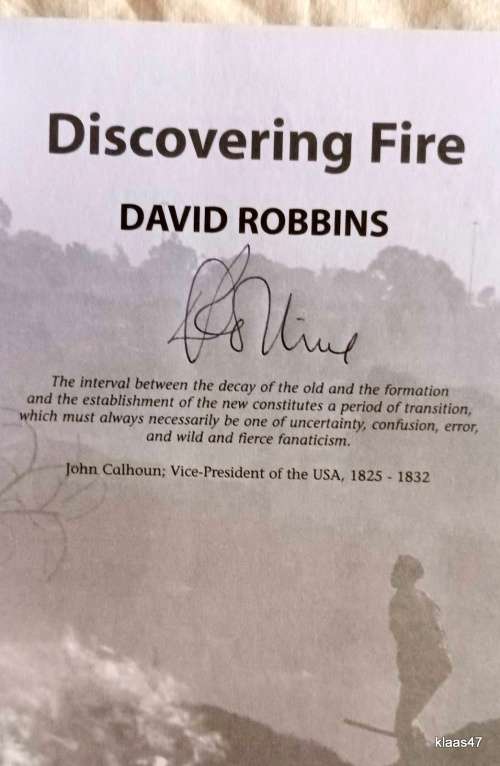 Discovering Fire - David Robbins - Paperback  **Signed copy**
